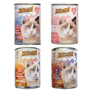 picture بسته کنسرو غذای گربه پرینسس مدل Adult Pack مجموعه ۴ عددی