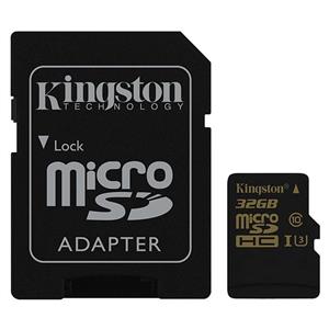 picture Kingston UHS-I U3 Gold Class 10 90MB/s MicroSDHC With Adapter 32 GB
