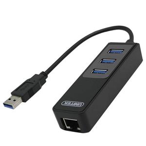 picture هاب USB 3.0 سه پورت همراه پورت شبکه یونیتک مدل Y-3045C                                         Unitek Y-3045C 3 Port USB 3.0 Hub + Ethernet Port