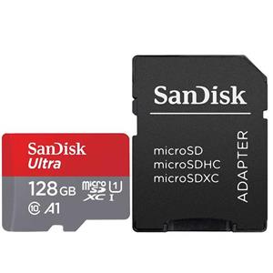 picture کارت حافظه microSDXC سن دیسک مدل Ultra  کلاس10 و A1 استاندارد UHS-I U1 سرعت 100MBps 667X همراه با آداپتور SD ظرفیت 128 گیگابایت