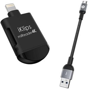 picture Adam Elements iKlips miReader 4K With 64GB microSD Card Reader With Lightning Connector