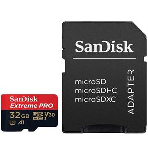 picture کارت حافظه microSDHC سن دیسک مدل Extreme Pro V30 کلاس 10 استاندارد UHS-I U3 سرعت 100MBps 667X ظرفیت 32 گیگابایت
