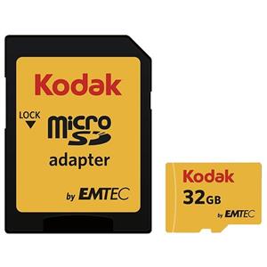 picture کارت حافظه‌ میکرو اس دی کداک کلاس 10 استاندارد UHS-I U1 ظرفیت 32 گیگابایت...                                         Kodak UHS-I U1 Class 10 microSDHC With Adapter - 32GB