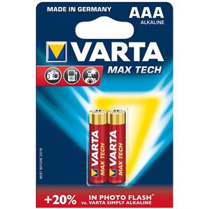 picture Varta MAX TECH Alkaline LR03-AAA Battery Pack of 2