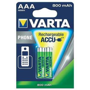 picture Varta 800mAh Rechargeable AAA Battery Pack of 2