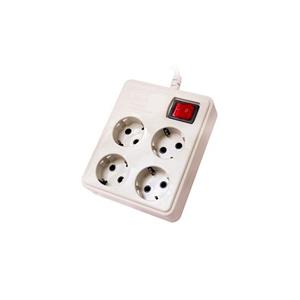 picture Farhan Electric Square 4Way Outlet With Cable پریز چهار خانه مربعی ارت دار با کابل 1.8 متری فرحان الکتریک