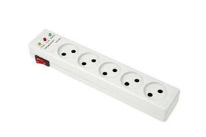 picture Farhan Electric 5way outlet Computer protector with Cable محافظ کامپیوتر پنج خانه بدون ارت با کابل 1.8 متر-فرحان الکتریک