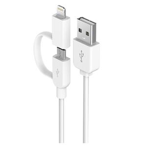 picture Devia Smart 2 in 1 USB To Lightning And MicroUSB Cable 1m