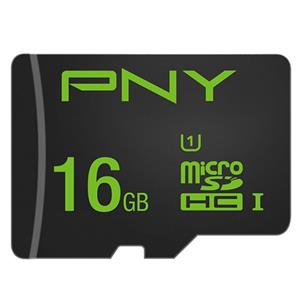 picture کارت حافظه microSDHC   پی ان وای مدل U1 کلاس 10 استاندارد UHS-I سرعت 80MBps ظرفیت 16 گیگابایت به همراه آداپتور SD