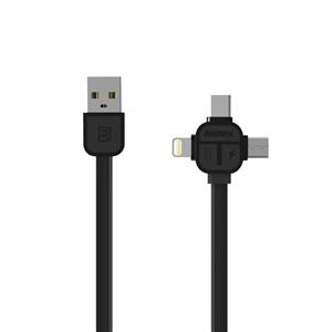 picture Remax RC-066th USB to MicroUSB - Lightning - USB-C Cable 1m