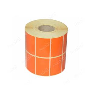 picture لیبل (برچسب) پی وی سی دو ردیفه نارنجی PVC Label 35×50