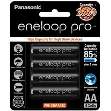 Panasonic Eneloop Pro BK-3HCDE/4BE Rechargeable AA Battery Pack Of 4 