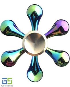 picture Metal Rainbow Molecular 6 Vanes Hand Spinner