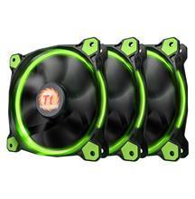 picture Thermaltake Riing 12 LED Green 120mm 3 Case Fan Pack