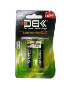picture DBK باتری 1.5 ولتی نیم قلمی Super Heavy Duty PLUS دو تایی سایز AAA با بسته بندی کارتی برند DBK