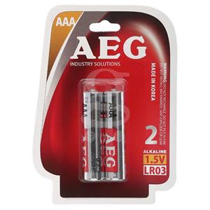 picture باتری نیم قلمی AEG مدل ALKALINE بسته 2 عددی