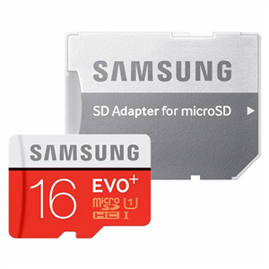 picture Samsung Evo Plus UHS-I U3 Class 10 80MBps microSDXC Card With Adapter - 16GB