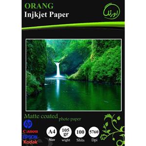 picture Orang Matte Coated Photo Paper A4 Pack Of 100