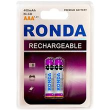 picture Ronda 400mAh Ni-CD Rechargeable AAA Battery Pack Of 2