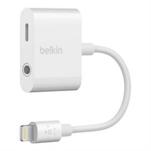 picture تبدیل دوکاره شارژر و هندزفری آیفون Belkin Lightning Audio + Charge RockStar