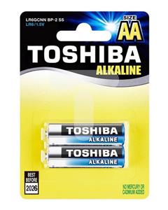 picture Toshiba باتری نیم قلمی2 عددی آلکالاین