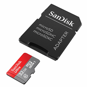 picture SanDisk Ultra UHS-I U1 Class 10  microSDHC With Adapter - 32GB