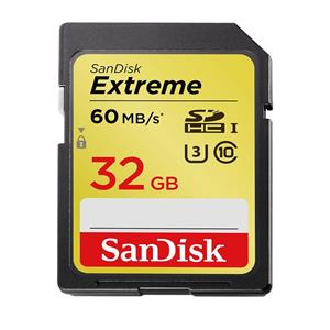 picture کارت حافظه SDXC سن دیسک مدل  Extreme   کلاس 10 استاندارد UHS-I U3 سرعت 60MBps ظرفیت 32 گیگابایت
