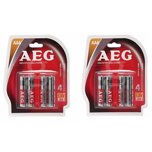 picture باتری  نیم قلمی AEG مدل ALKALINE بسته 8 عددی