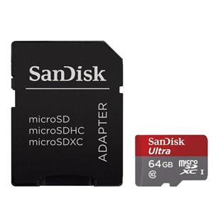 picture کارت حافظه microSDXC سن دیسک کلاس 10 استاندارد UHS-I سرعت 48MBps ظرفیت 64 گیگابایت