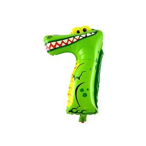 picture بادکنک پلاستیکی هپی شو عدد 7 طرح تمساح