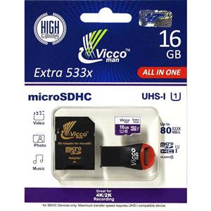 picture Vicco man Micro SD U1 16GB Memory + Reader