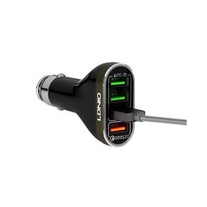 picture LDNIO C70IQ Auto-ID Car Charger - 6.6A - 4 USB Ports For IOS