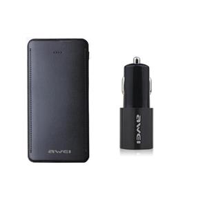 picture awei X15 10000mAh power bank with car charger
