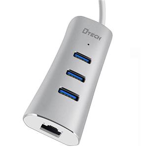 picture Dtech DT-T0025 USB-C TO USB3.0 HUB with Ethernet LAN