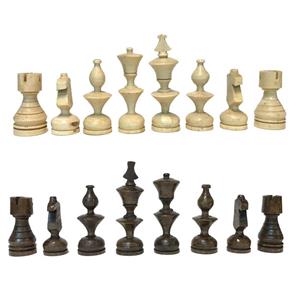 picture ست مهره شطرنج چوبی سین گالری مدل چوبین