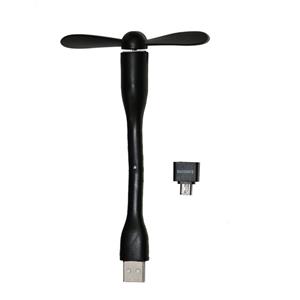 picture پنکه همراه ریمکس مدل Mini USB به همراه مبدل USB به micro USB