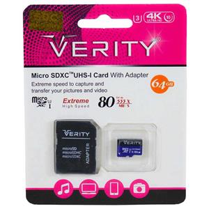 picture رم وریتی Verity Micro U3 80MB/S 64GB