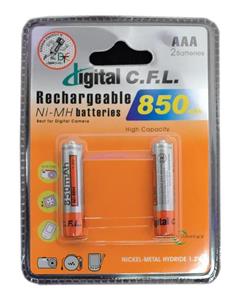 picture Digital C.F.L 850mAh بسته دو عددی باتری نیم  قابل شارژ
