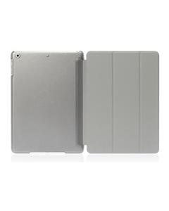 picture Bluelans Magnetic Faux Leather Smart Cover Hard Back Case for iPad6/Air2 (Grey)