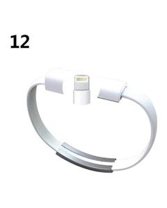 picture Bluelans USB Charging Data Sync Charger Cable Cord Bracelet Wrist Band for iPhone 6 Plus (White)